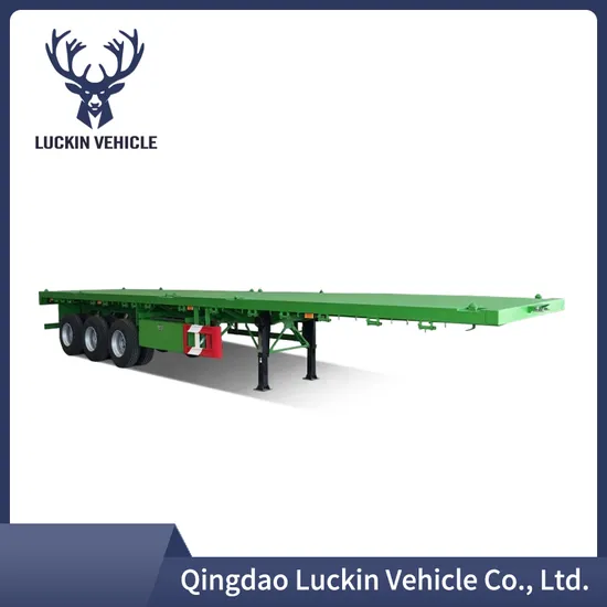 2/3 Axles Flat Bed Platform Flatbed Container Semi Trailer