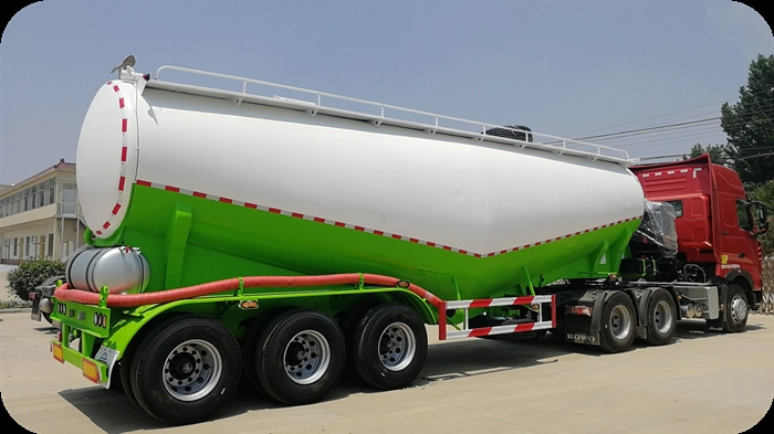 3 Axles Bulk Cement Powder Tank Trailer 38cbm 45 Tons Cement Tank Trailer