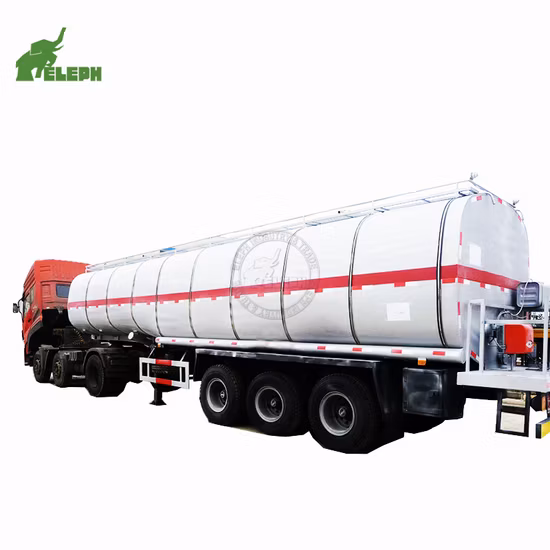 Tanque de armazenamento de betume para tanque de armazenamento de líquido com sistema de aquecimento de 3 eixos semi-reboque