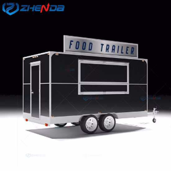 Caminhões de comida móvel de sorvete para venda/carrinho de comida de cozinha móvel de contêiner/reboque de fast food da Europa